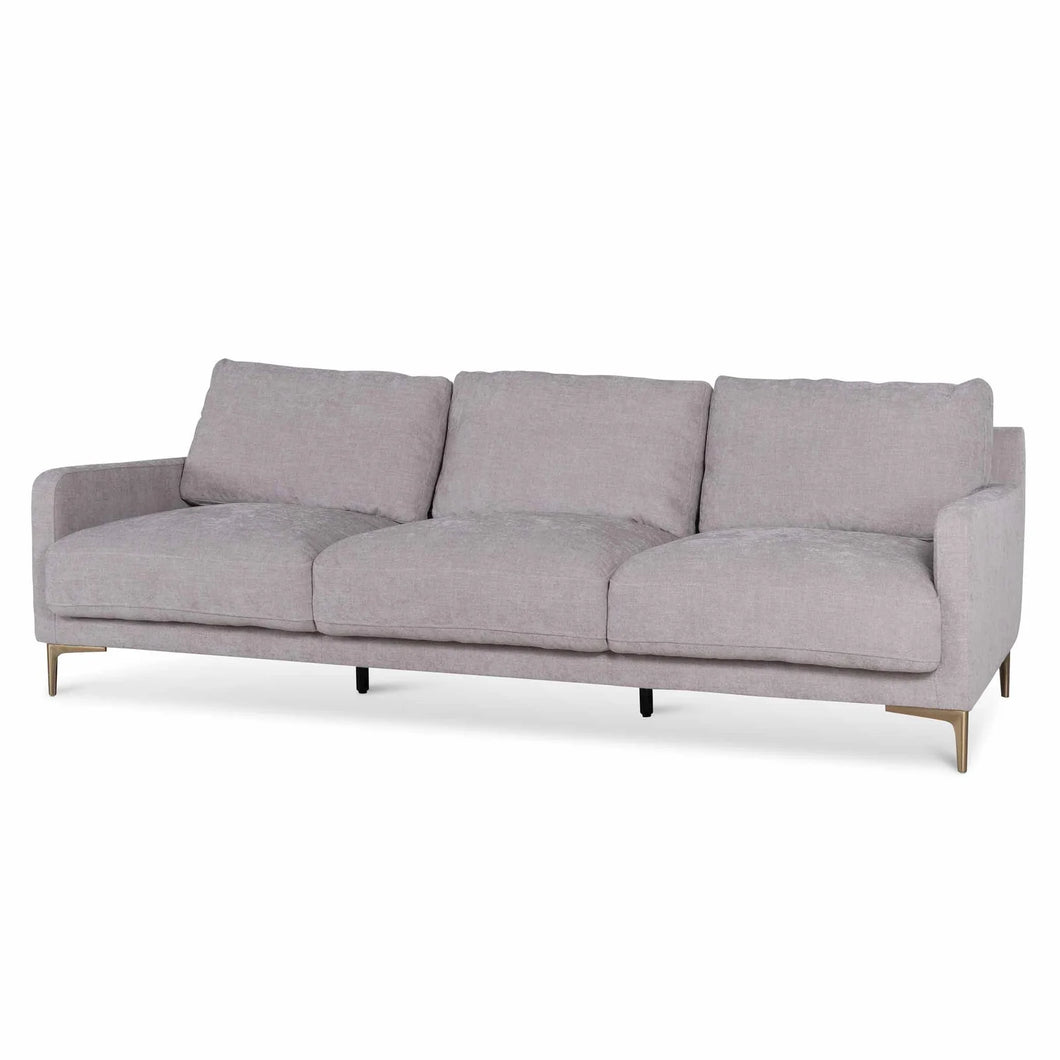 Oyster Beige Four-Seater Fabric Sofa