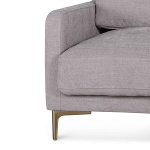 Oyster Beige Four-Seater Fabric Sofa