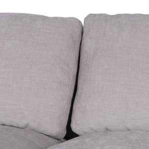 Oyster Beige Four-Seater Fabric Sofa