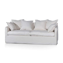 Load image into Gallery viewer, Linen Beige Three-Seater Sofa