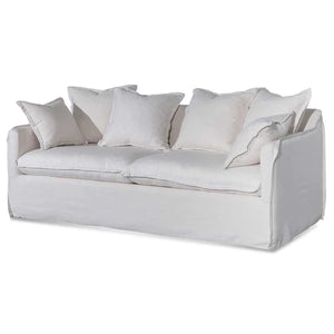 Linen Beige Three-Seater Sofa