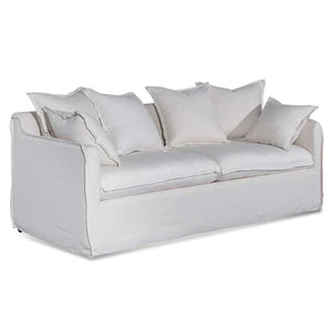 Linen Beige Three-Seater Sofa