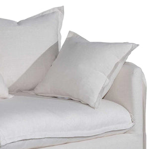 Linen Beige Three-Seater Sofa