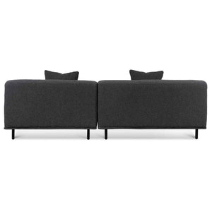 Charcoal Boucle Right Chaise Sofa