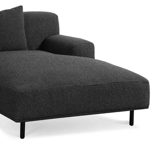 Charcoal Boucle Right Chaise Sofa