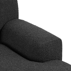 Charcoal Boucle Right Chaise Sofa