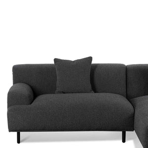 Charcoal Boucle Right Chaise Sofa
