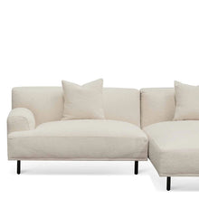 Load image into Gallery viewer, Ivory White Boucle Right Chaise Sofa