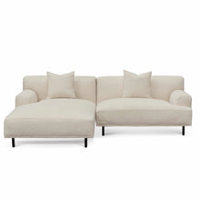 Load image into Gallery viewer, Ivory White Boucle Left Chaise Sofa
