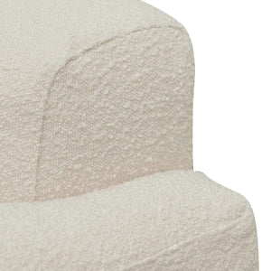 Ivory White Boucle Left Chaise Sofa