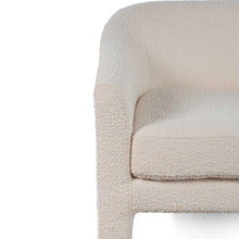 Load image into Gallery viewer, Ivory White Boucle Fabric Armchair
