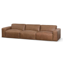 Load image into Gallery viewer, Saddle Brown Four-Seater Sofa
