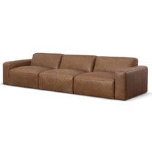 Load image into Gallery viewer, Saddle Brown Four-Seater Sofa