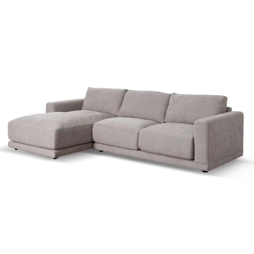 Oyster Beige Three-Seater Left Chaise Sofa