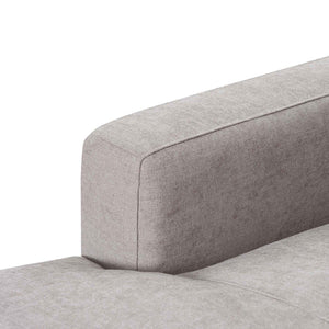 Oyster Beige Three-Seater Left Chaise Sofa