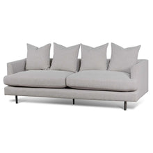 Load image into Gallery viewer, Sterling Sand Three-Seater Sofa with Black Legs