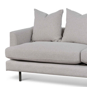 Sterling Sand Three-Seater Sofa with Black Legs