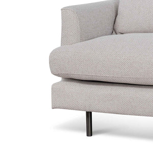 Sterling Sand Three-Seater Sofa with Black Legs