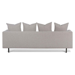Sterling Sand Three-Seater Sofa with Black Legs
