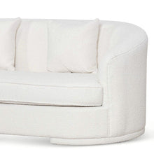 Load image into Gallery viewer, Ivory White Boucle Three-Seater Sofa