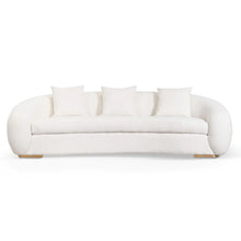 Load image into Gallery viewer, Ivory White Boucle Three-Seater Sofa