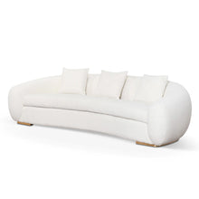 Load image into Gallery viewer, Ivory White Boucle Three-Seater Sofa