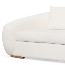 Load image into Gallery viewer, Ivory White Boucle Three-Seater Sofa