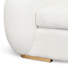 Load image into Gallery viewer, Ivory White Boucle Three-Seater Sofa
