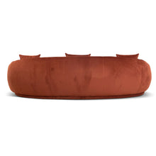 Load image into Gallery viewer, Rustic Orange Velvet Three-Seater Sofa