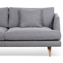 Load image into Gallery viewer, Graphite Grey Four-Seater Fabric Sofa with Natural Legs