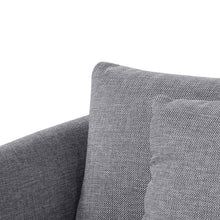 Load image into Gallery viewer, Graphite Grey Four-Seater Fabric Sofa with Natural Legs