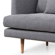 Load image into Gallery viewer, Graphite Grey Four-Seater Fabric Sofa with Natural Legs