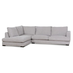 Oyster Beige Four-Seater Fabric Left Chaise Sofa