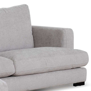 Oyster Beige Four-Seater Fabric Left Chaise Sofa