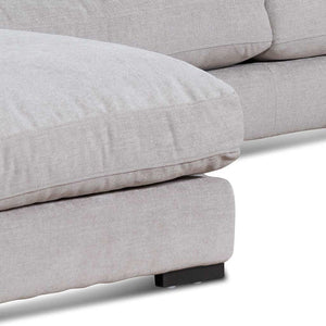 Oyster Beige Four-Seater Fabric Left Chaise Sofa