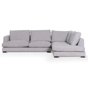 Oyster Beige Four-Seater Fabric Right Chaise Sofa