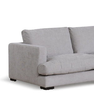 Oyster Beige Four-Seater Fabric Right Chaise Sofa