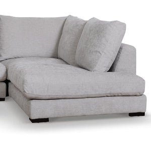 Oyster Beige Four-Seater Fabric Right Chaise Sofa