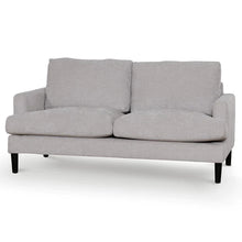 Load image into Gallery viewer, Oyster Beige Two-Seater Fabric Sofa with Black Legs