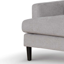 Load image into Gallery viewer, Oyster Beige Two-Seater Fabric Sofa with Black Legs
