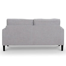 Load image into Gallery viewer, Oyster Beige Two-Seater Fabric Sofa with Black Legs