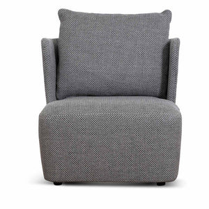 Noble Grey Fabric Armchair