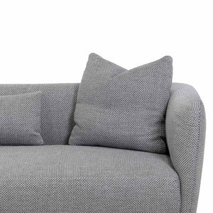 Noble Grey Three-Seater Fabric Sofa