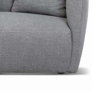 Noble Grey Three-Seater Fabric Sofa