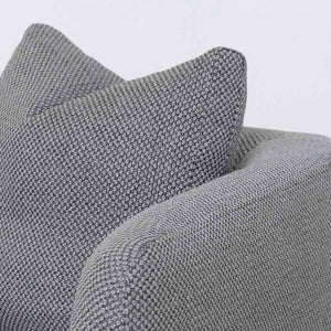 Noble Grey Three-Seater Fabric Sofa
