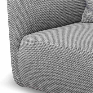 Noble Grey Three-Seater Fabric Sofa