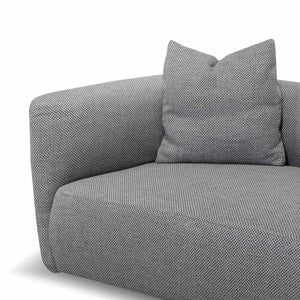 Noble Grey Three-Seater Fabric Sofa