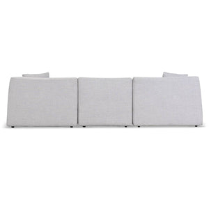 Passive Grey Three-Seater Right Chaise Sofa