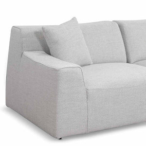 Passive Grey Three-Seater Right Chaise Sofa
