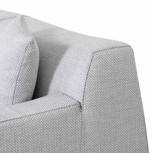 Passive Grey Three-Seater Right Chaise Sofa